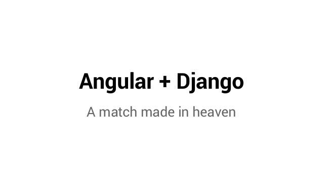 Django and AngularJS