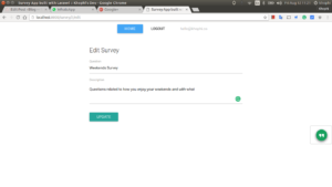 Survey App in Laravel Screenshot