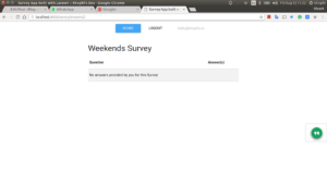 Survey App in Laravel Screenshot